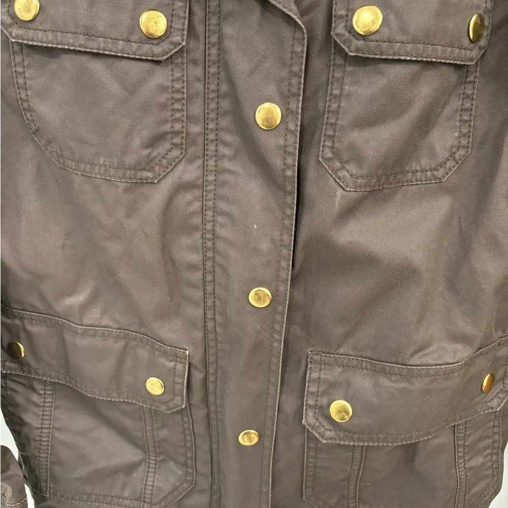 J. Crew Downtown Olive Green Utility Waxed Field Jacket Size XS